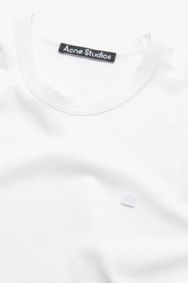 Acne Studios Crew Neck Tshirt Regular Fit Optic White Women Tshirts