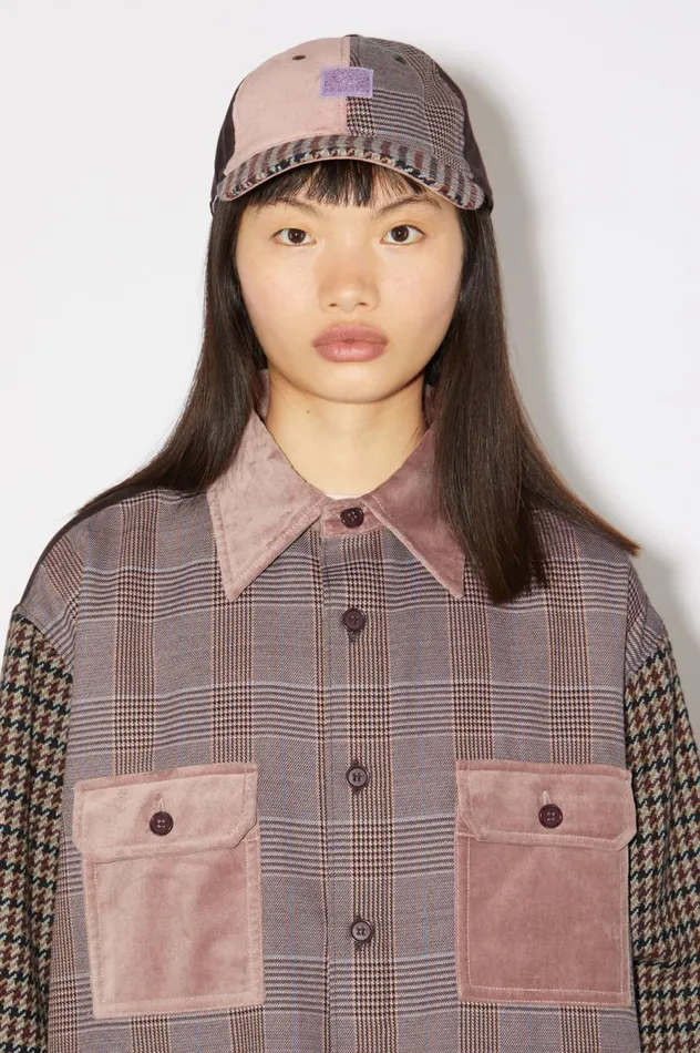Acne Studios Face Patch Cap Pinkpurple Men Hats