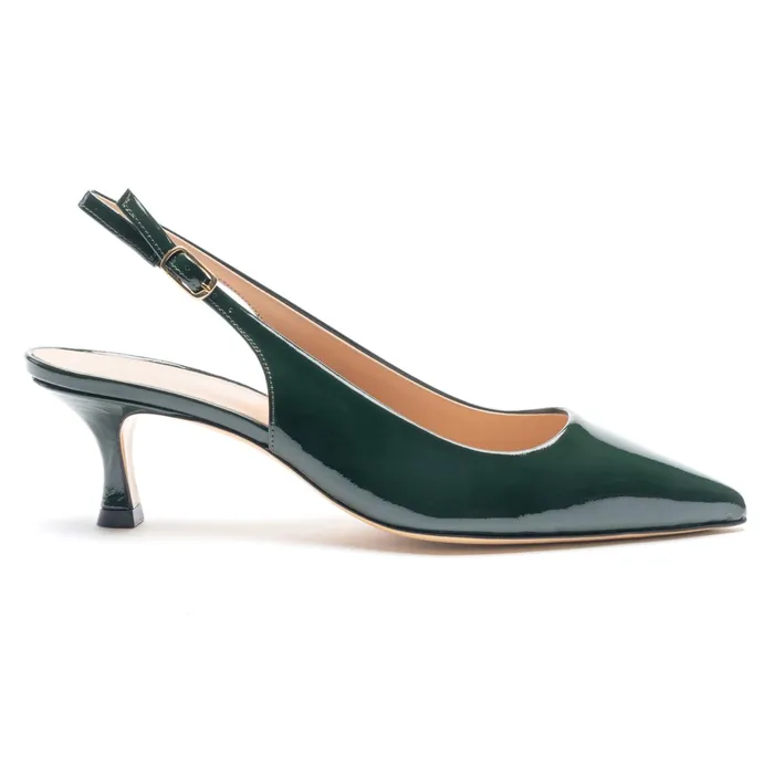 Bruno Magli Palerma Slingback Pump Emerald Patent Women Evening