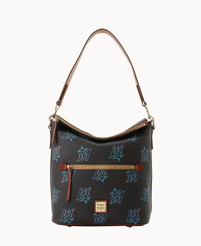 Dooney and Bourke Shoulder Bags MLB Marlins Large Sac Marlins 8211 WomenMen