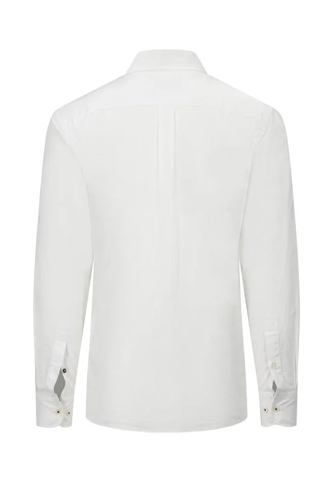 FYNCHHATTON Cotton Shirt With A Buttondown Collar Soft Bluenavycloud Bluewhite Men Shirts