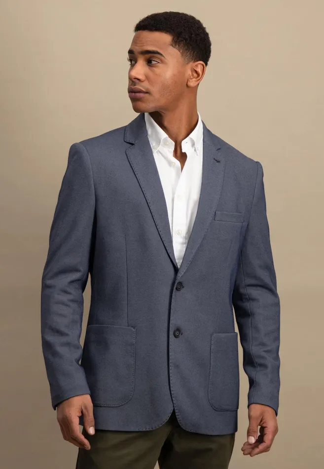 Jackets and Coats Men FYNCHHATTON Classic Jacket With Striped Inner Fabric Navy Melange