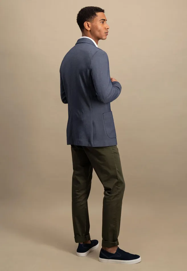 Jackets and Coats Men FYNCHHATTON Classic Jacket With Striped Inner Fabric Navy Melange