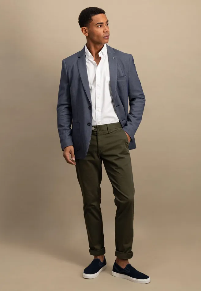 Jackets and Coats Men FYNCHHATTON Classic Jacket With Striped Inner Fabric Navy Melange