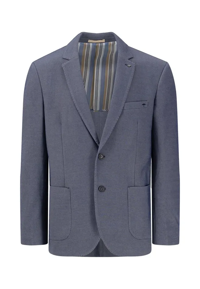 Jackets and Coats Men FYNCHHATTON Classic Jacket With Striped Inner Fabric Navy Melange