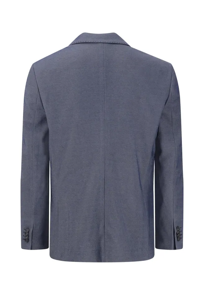 Jackets and Coats Men FYNCHHATTON Classic Jacket With Striped Inner Fabric Navy Melange