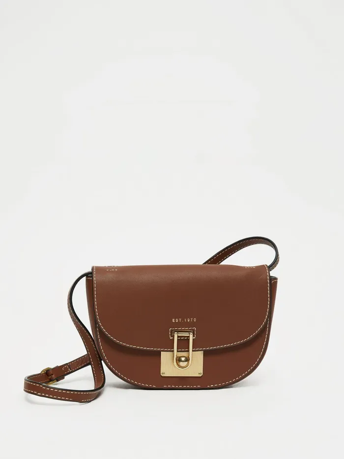 Jigsaw Bags and Clutches Women Denbigh Leather Crossbody Bag Brown