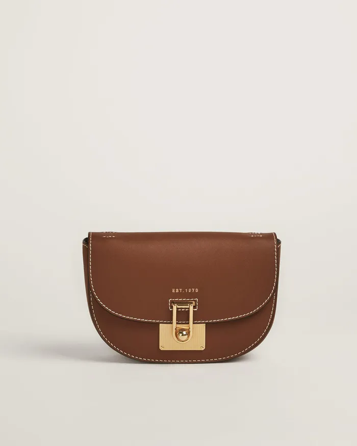 Jigsaw Bags and Clutches Women Denbigh Leather Crossbody Bag Brown