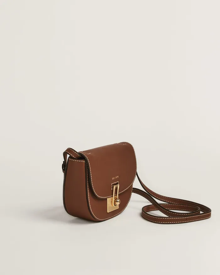 Jigsaw Bags and Clutches Women Denbigh Leather Crossbody Bag Brown