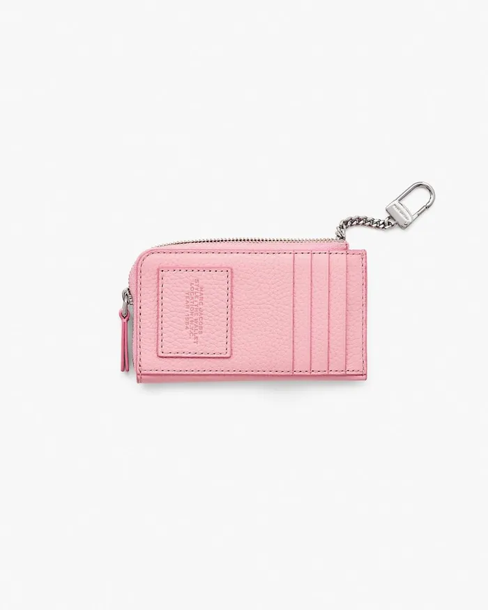 Marc Jacobs Small Wallets The Leather Top Zip Multi Wallet Ribbon Pink 8211 Women
