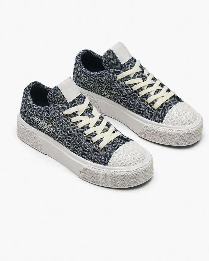 Marc Jacobs Sneakers The Denim Monogram Sneaker Sun Faded Denim 8211 Women