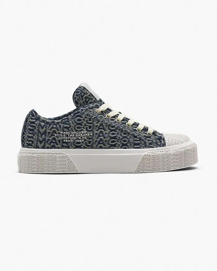 Marc Jacobs Sneakers The Denim Monogram Sneaker Sun Faded Denim 8211 Women