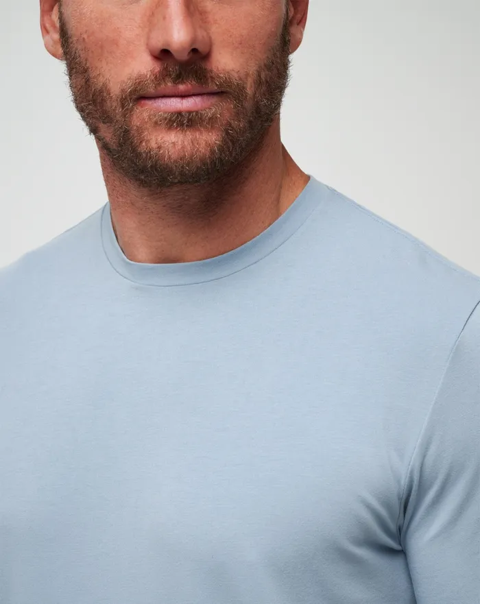 Men Tees TravisMathew CLOUD CREW TEE Dusty Blue