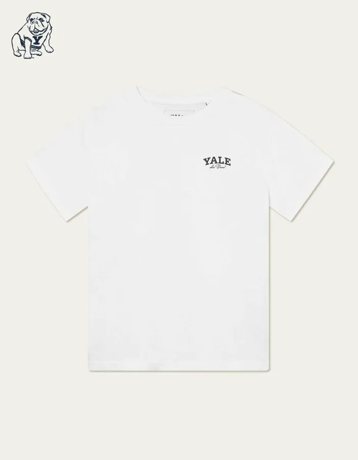 Men Yale Bulldog TShirt 8211 WhiteWhite Les Deux Tshirts