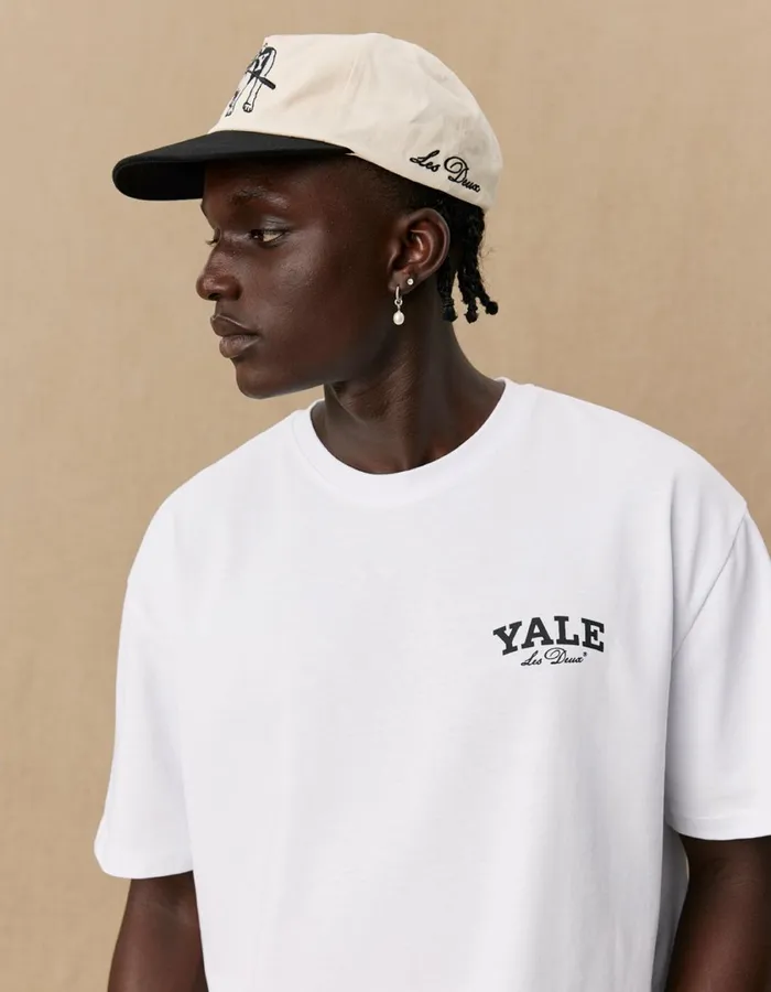 Men Yale Bulldog TShirt 8211 WhiteWhite Les Deux Tshirts