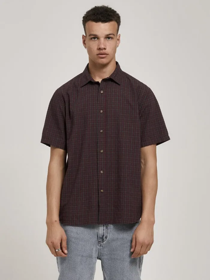 Mens Higher Magic Check Short Sleeve Shirt Fig Thrills Shirts