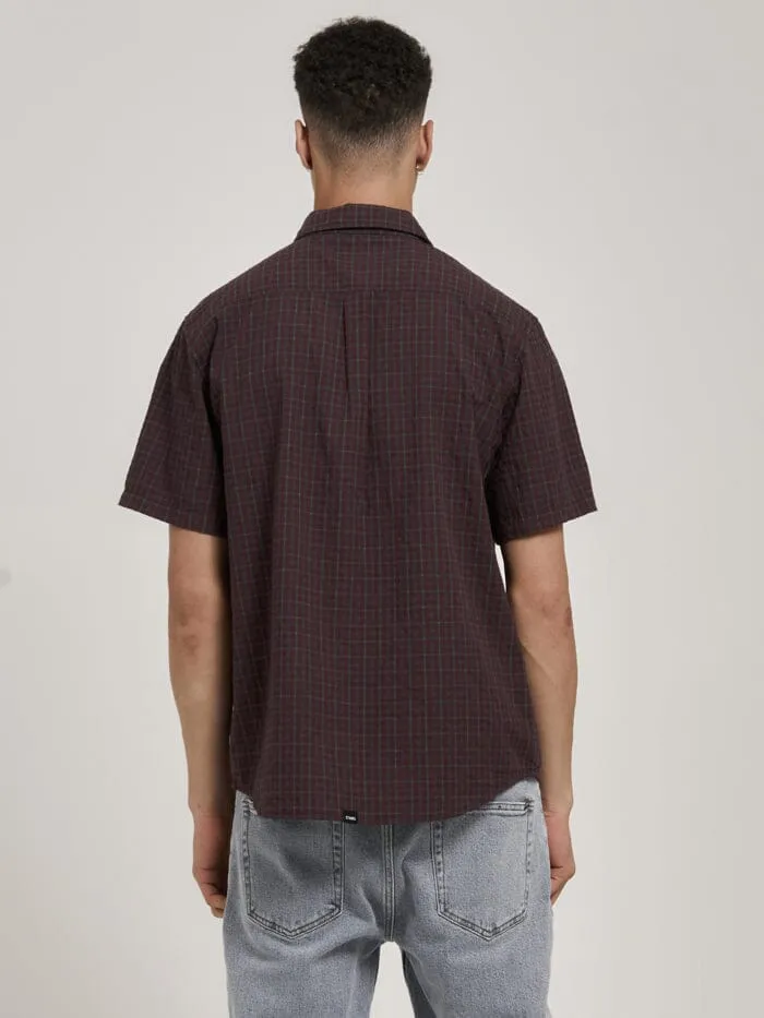 Mens Higher Magic Check Short Sleeve Shirt Fig Thrills Shirts