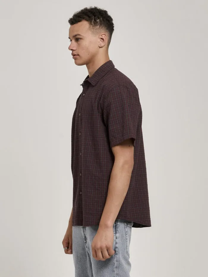 Mens Higher Magic Check Short Sleeve Shirt Fig Thrills Shirts