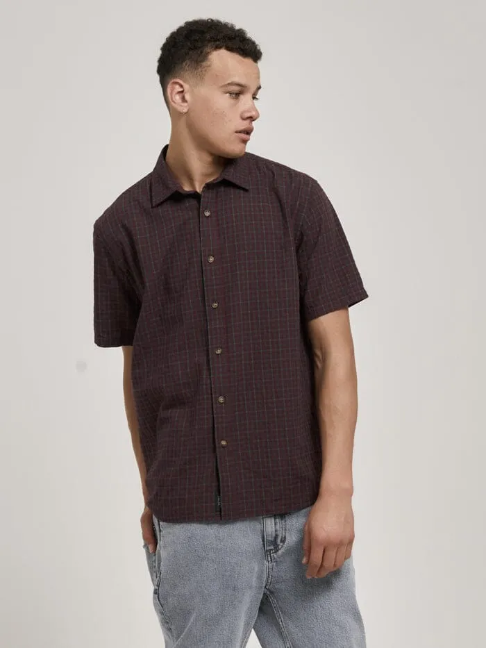 Mens Higher Magic Check Short Sleeve Shirt Fig Thrills Shirts