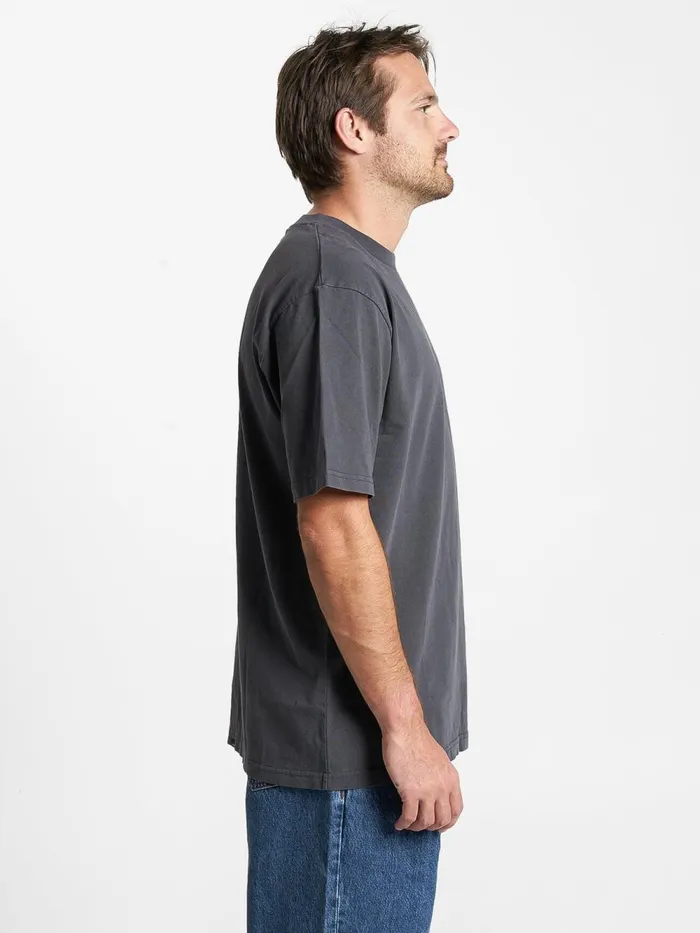 Mens Military Oversize Fit Tee Dark Charcoal Thrills Tees and Tank Tops