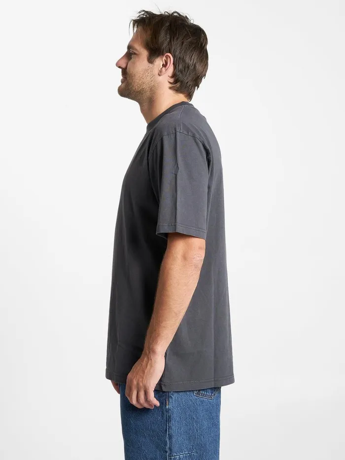 Mens Military Oversize Fit Tee Dark Charcoal Thrills Tees and Tank Tops