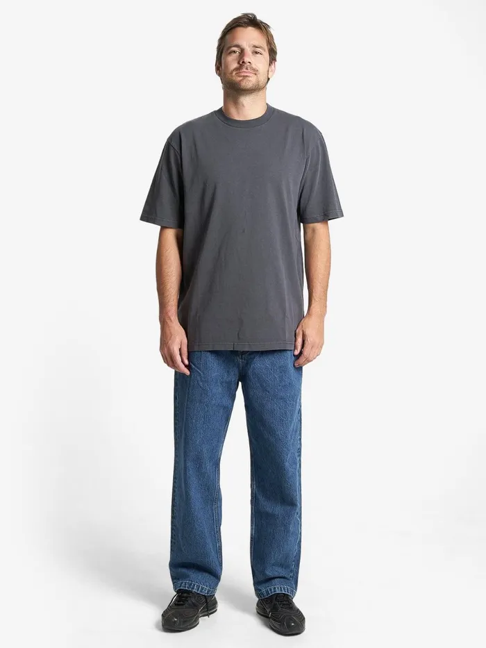 Mens Military Oversize Fit Tee Dark Charcoal Thrills Tees and Tank Tops