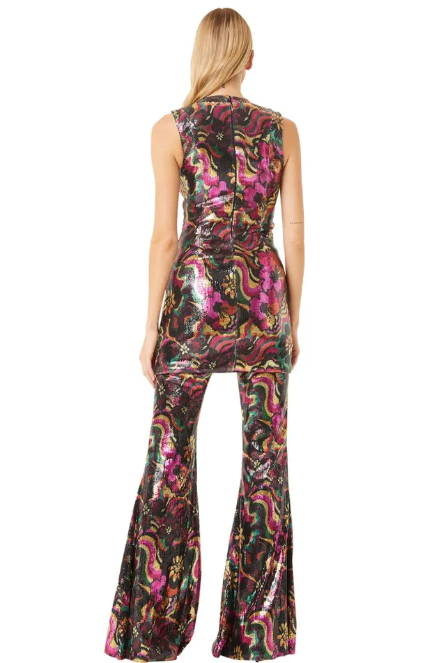 MISA Los Angeles NICO PANT Flora Groove Sequin Women Pants