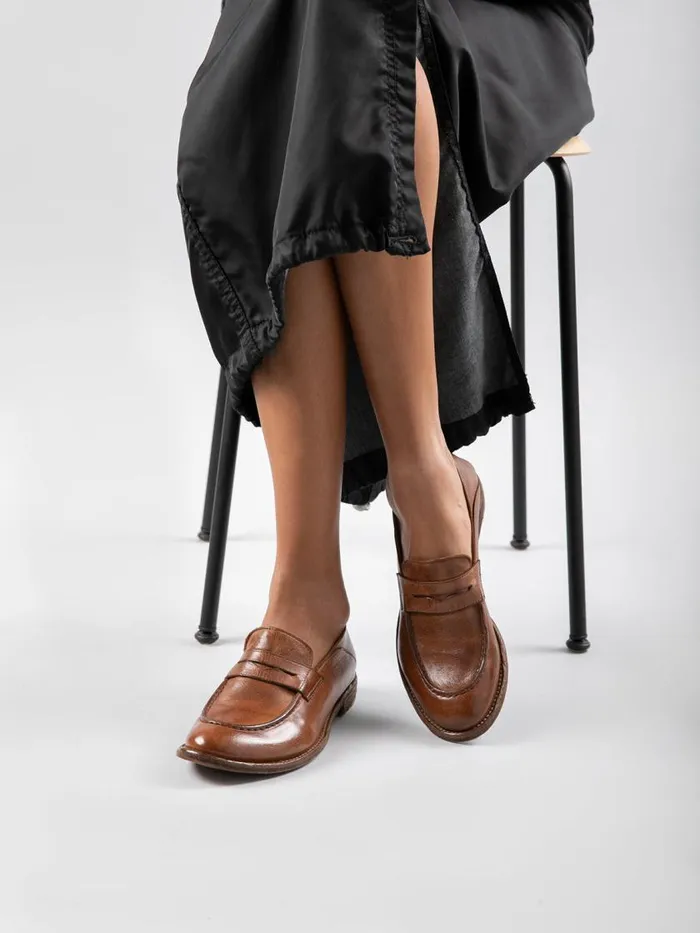 Officine Creative Loafers LEXIKON 516 Noun Brown Leather Loafers 8211 Women
