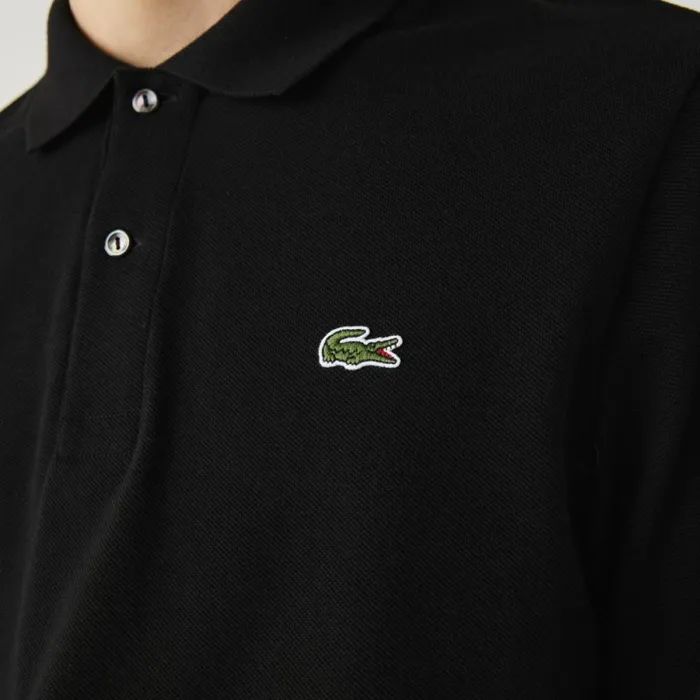 Polos Men Lacoste Men039s Long Sleeve Cotton Polo Black 031