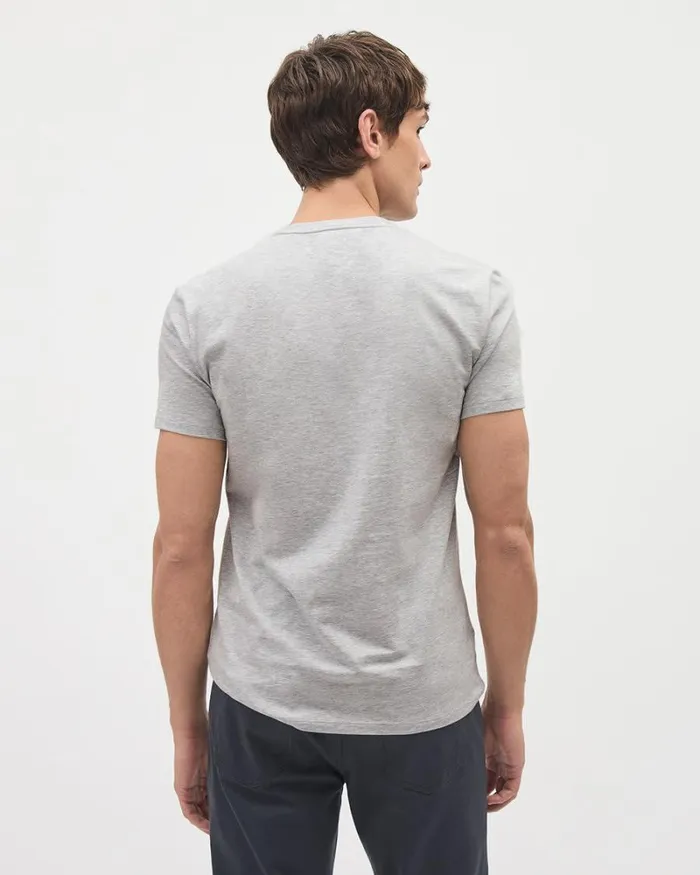 RWandCO TShirts Supima Cotton R CrewNeck TShirt Light Grey 8211 Men