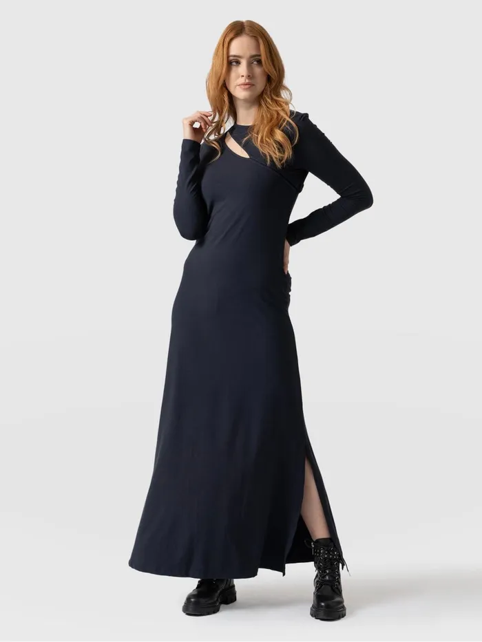 Saint And Sofia Dresses Women Reveal Viscose Runway Dress 8211 Navy Navy