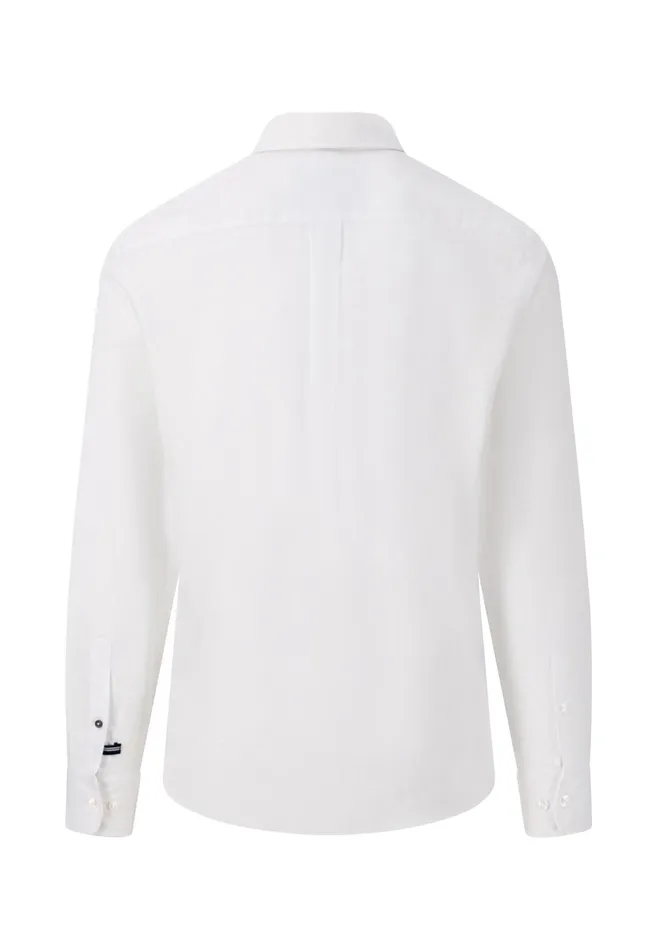 Sale Men FYNCHHATTON Stylish Shirt Made Of Structured Cotton Navywhitesummer Breeze