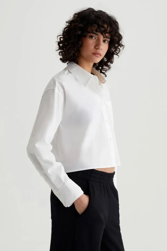 SHOP Trina Turk ALL TOPS AG AUBREY WHITE LONG SLEEVE BUTTONUP SHIRT