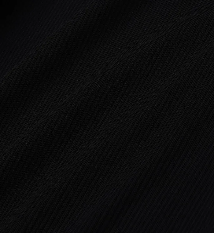 Sporty and Rich Activewear Women Serif Logo Ribbed Legging 8211 BlackWhite