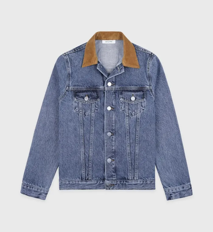 Sporty and Rich Jackets Women Denim Jacket 8211 Medium Blue
