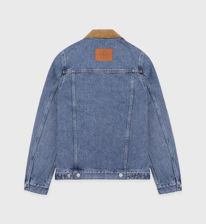 Sporty and Rich Jackets Women Denim Jacket 8211 Medium Blue