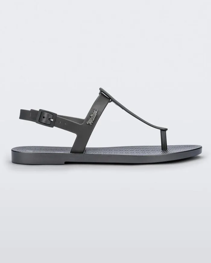 Sun Ventura Graphite Metallic Women Melissa Sandals