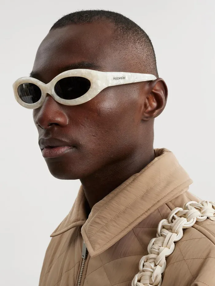 Sunglasses WomenMen Holzweiler Lotta Frame White Mix