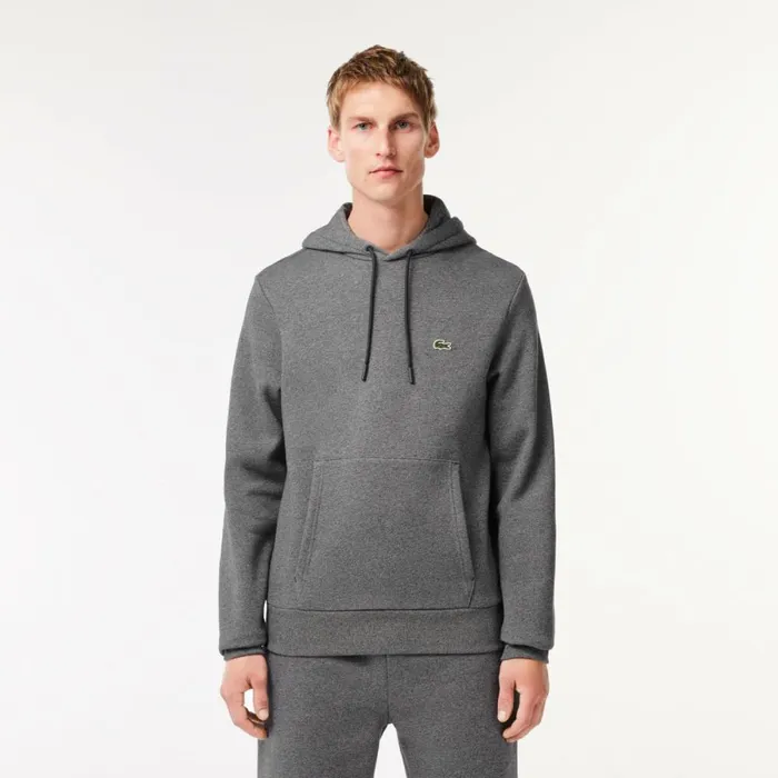 Sweaters and Sweatshirts Men Lacoste Men039s Classic Fit Cotton Blend Hoodie Dark Grey E8g