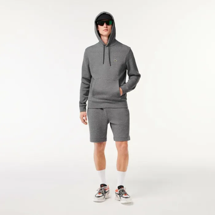 Sweaters and Sweatshirts Men Lacoste Men039s Classic Fit Cotton Blend Hoodie Dark Grey E8g