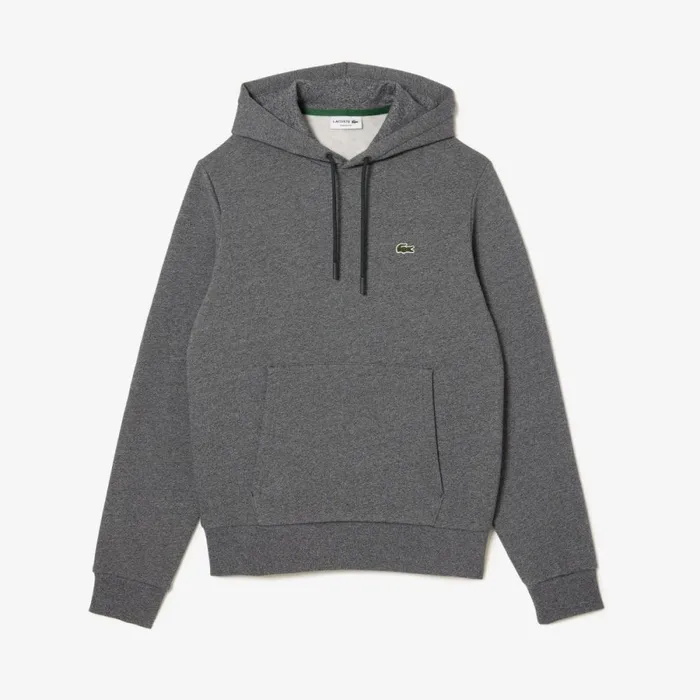 Sweaters and Sweatshirts Men Lacoste Men039s Classic Fit Cotton Blend Hoodie Dark Grey E8g