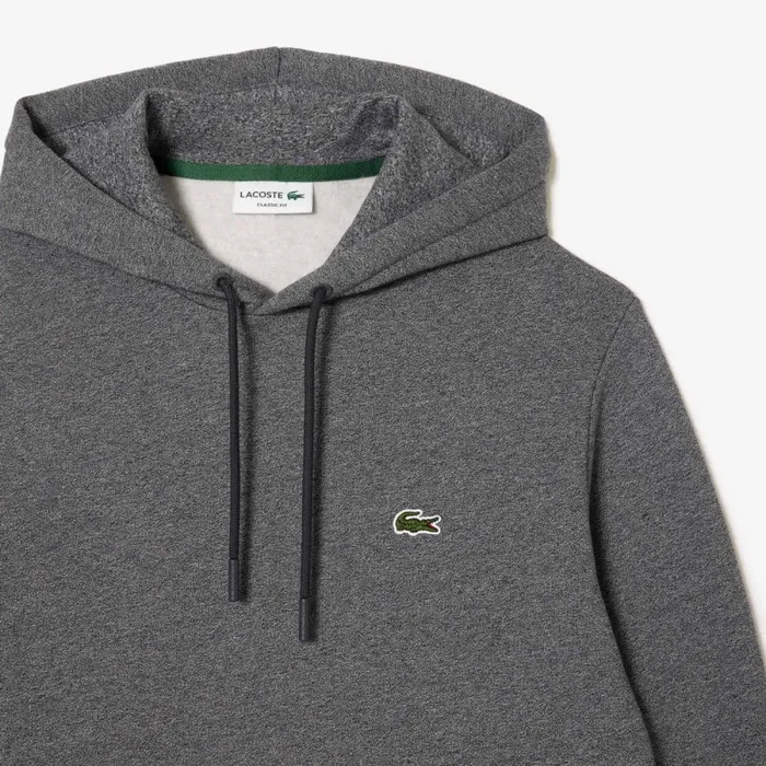 Sweaters and Sweatshirts Men Lacoste Men039s Classic Fit Cotton Blend Hoodie Dark Grey E8g