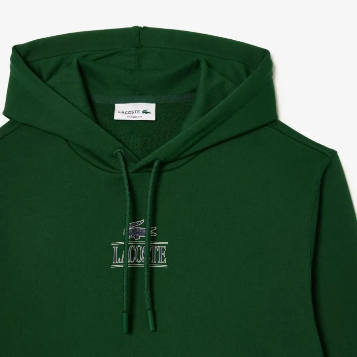 Sweaters and Sweatshirts Men Lacoste Men039s Printed Hoodie Pine Green 132