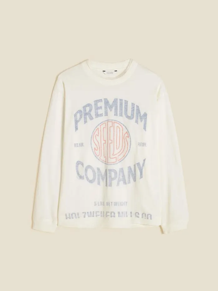 Tshirts and Sweats Men Holzweiler Interlude Heritage Long Sleeve Ecru