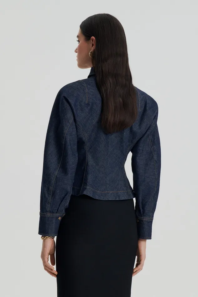 Tops DENIM COCOON SLEEVE JACKET INDIGO Scanlan Theodore Women