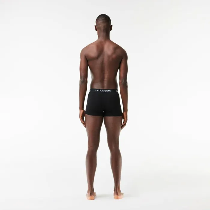 Underwear and Socks Men Lacoste Mens 5Pack Stretch Cotton Trunks Black Light Orange Pink Light Green Red Black U7i