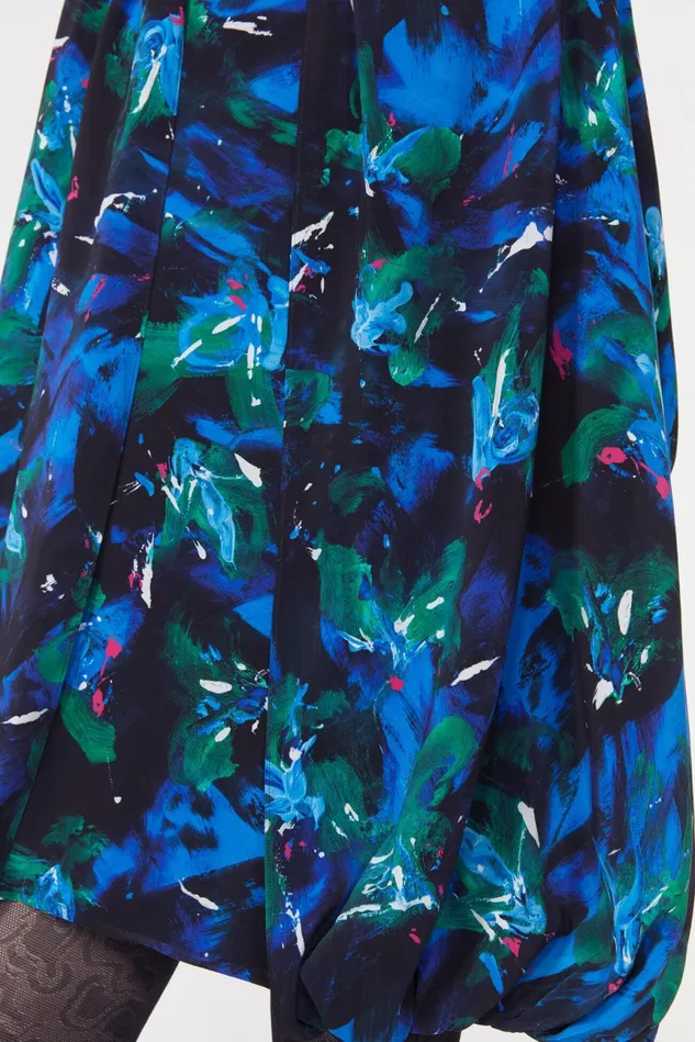 Virginie Floral Dress Black Cobalt Women Rodebjer Dresses and Caftans