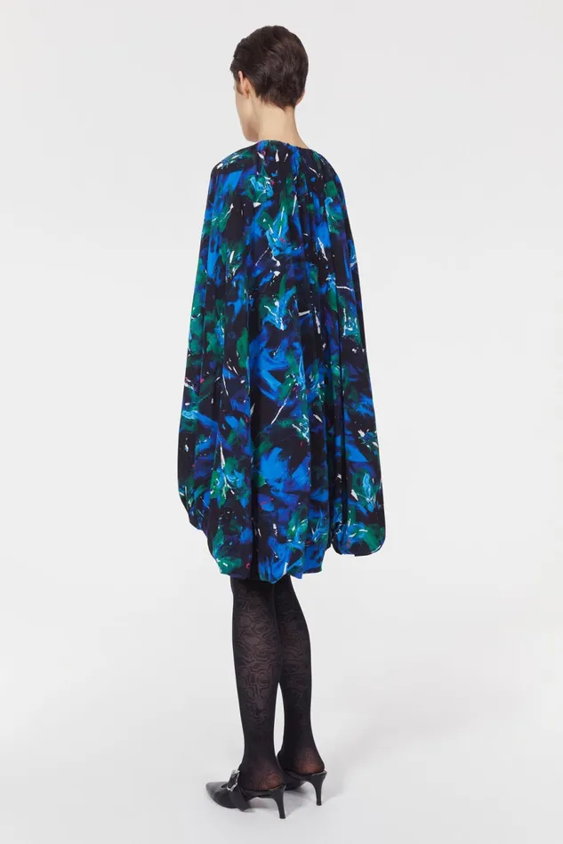 Virginie Floral Dress Black Cobalt Women Rodebjer Dresses and Caftans