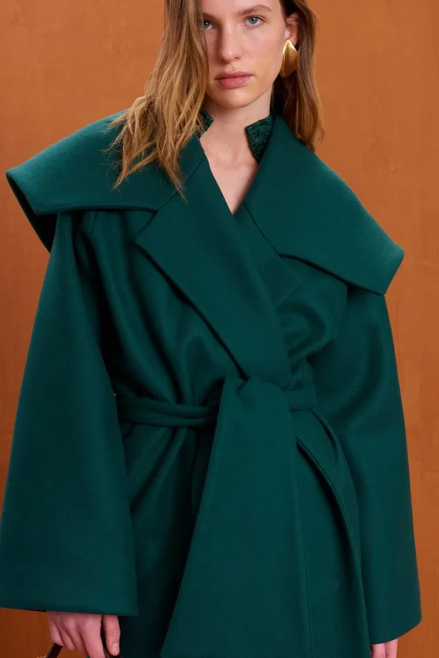 Women Cult Gaia Outerwear NIX COAT 8211 FOREST GREEN