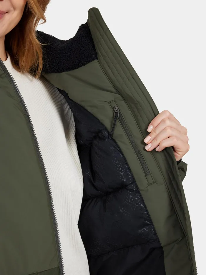 Women Fabiola Parka Deep Green Didriksons Autumn Jackets